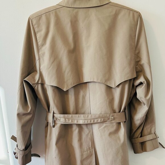 London Fog Womans Tan All Seasons Trench Coat with Zip Out Lining -  Size 10 - Picture 3 of 7
